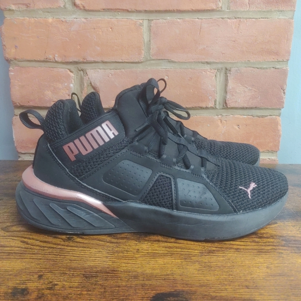Puma Softride Enzo Women's Mid Top Training Shoes In Black Size 8.5 US